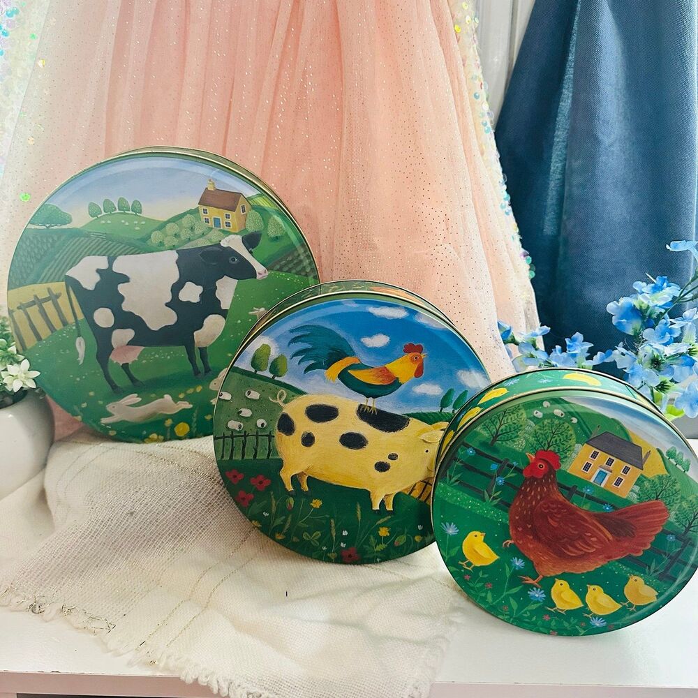 Department 56 Green Gables Nesting Tins Farm Themed